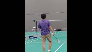 Perfect around the head smash #badminton