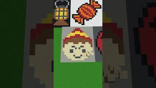 Minecraft Christmas Pixel Art - Santa's Elf #shorts