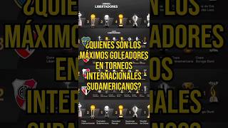 ¿Quienes son los máximos goleadores en torneos internacionales?#shorts #futbol #libertadores