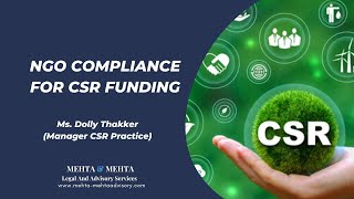 NGO compliance for CSR funding