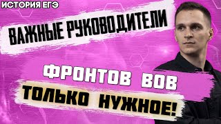 ЕГЭ История 2022 | Индустриализация | ВОВ | Важные руководители фронтов