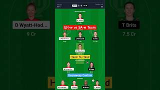 EN w vs SA w Today Dream11 Prediction Team || EN w vs SA w || #shorts