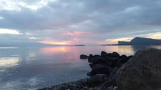 Romantic Beach,  Garda Sunrise Italy - timelapse