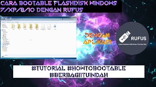 Cara Membuat Bootable Flashdisk Windows 7/XP/8/10 Dengan Rufus