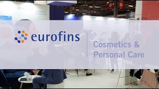 Cosmetics Business Stand Side with Eurofins Cosmetics and Personal Care at in-cosmetics Global 2024