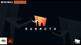 How to design minimal Mammoth logo design in Adobe Illustrator