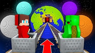 What JJ and Mikey Find inside NEW PLANETS of ALL SORTS Earth vs Lava vs Diamond in Minecraft Maizen