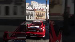 Evo drift around church