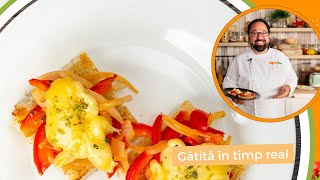 Rețeta pas cu pas: Toast cu legume și gouda | Click & cook