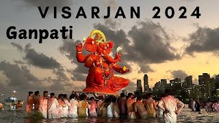 Mumbai's Biggest Ganpati Visarjan at Girgaon Chowpatty 2024 | Ganesh Chaturthi | Mumbai Cha Ganpati