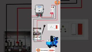 Electric manual changeover switch connection diagram #shorts #wiring #electricalvideos