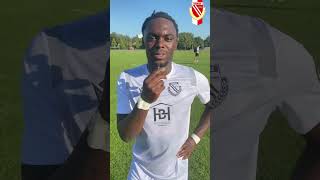 Torschütze Rudolf Ndualu nach dem Sieg gegen Fortuna Babelsberg. #fcenergie