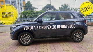 Hyundai Venue SX(O) Diesel Denim Blue | Update Aug 2023 | #venue #hyundaivenue #diesel #suv