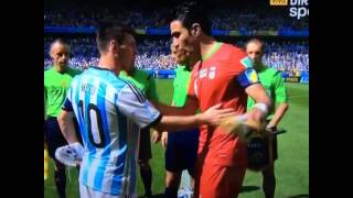 Iran Captain Javad Nekounam Asks for Lionel Messi's Shirt During Handshakes - world cup 2014