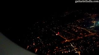 Glimpse of Vibrant Delhi in Night रात में दिल्ली की उड़ान दृश्य  | FLYING GOA TO DELHI