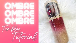 Step- by - Step I How to Ombre' Glitter with Spray Paint Tumbler Tutorial