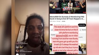 SCREWLY G DISS MEMO600 FOR CALLING HIM A FAN FOR FBG DUCK DISS, “YOU ON VIDEO RUNNING”😱‼️