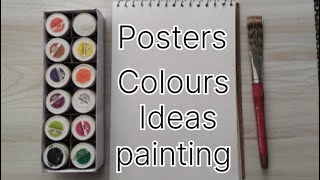 How To A Beautiful Artwork Painting Poster Colours. |Step By Step |