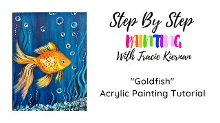 How To Paint A Goldfish - Beginner Acrylic Painting Tutorial