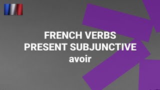 What Is the Present Subjunctive of 'avoir' ('to have') in French?