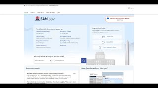 System for Award Management (SAM) Optimization