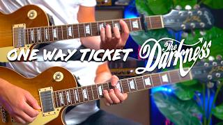 The Darkness - One Way Ticket Complete Guitar Lesson Tutorial w/ Solo