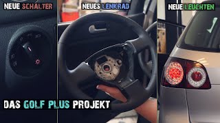 Neue Schalter, neues Lenkrad, neue Rückleuchten - Golf Plus Projekt 😁 #car #tutorial #viralvideo