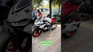 carbon fiber white +black done on Aprilia ||@HybridCustoms #9988229191 #youtubeshorts