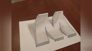 #How to Draw #3D Litter M #3D рисунок 3D сурет