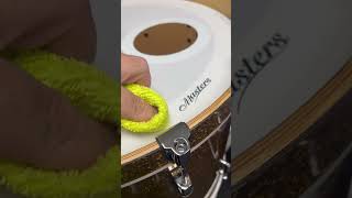 How to clean coated drum heads #drum