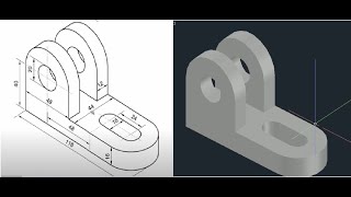 How to Draw Mechanical object in AutoCAD 3D Tutorial-1 for Beginners.