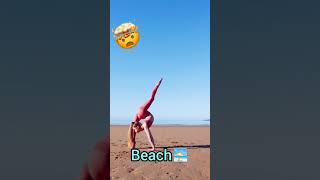 Viral Extreme Flexibility On The Beach | Tiktok By Anna Mcnulty #shorts