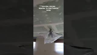 Popcorn Removal Fam/Theater Home #renovations #missymist  #missymistworldofcurls #fypage