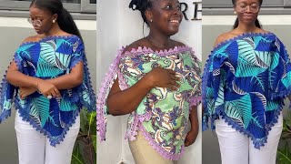 DIY Off-Shoulder Triangular Handkerchief Top: Two Easy Methods