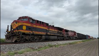 KCS 4616 AC44CW Leads AC44 Duo on WB Manifest in Alice, TX