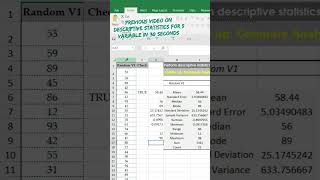 13 Statistical formula in 1 minute #statistics #excel #shortsviral #short #viralshort