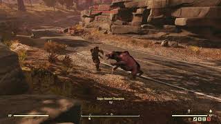 Super Mutants vs Yao Guai (Assault) | Fallout 76 Random Encounter