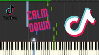 Rema - Calm Down (Tik Tok) [Piano Tutorial] (Synthesia)