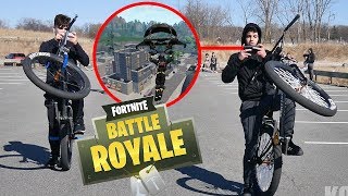 PLAYING FORTNITE WHILE WHEELING! (BIKELIFE)