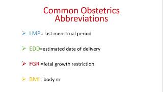 Common Obstetrics Abbreviations || Obstetrics Terms #Obstetrics