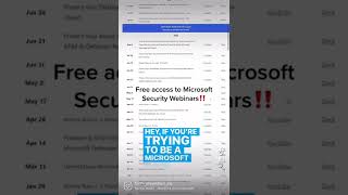 Easy way to access #Microsoft Webinars for free! #shorts