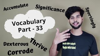 Vocabulary part 33 | EnglishWithRahul