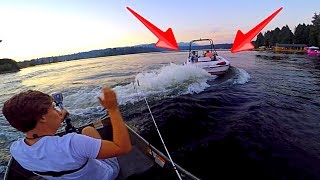 CRAZY GUY Tries To SINK MY BOAT (While I'm fishing)