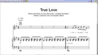 True Love by Coldplay - Piano Sheet Music:Teaser