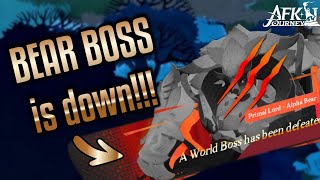 THIS happens when you defeat BEAR BOSS!!! Huge loot!- #afkjourney