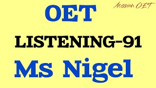 OET LISTENING | Aria Nathan & Nigel | #oet #oetexam #oettraining