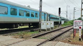 Howrah-Bhubaneswar Jansatabdi Express Crossing Jakhapura Junction.