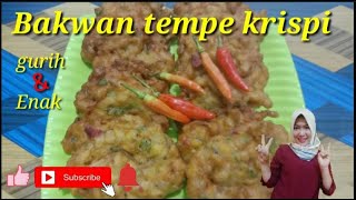 Resep dan cara membuat bakwan tempe krispi hot || ide cemilan