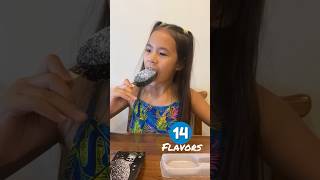 I tried 14 different flavors of ice cream #icecream #kidsvideo #icecreamreview #popsicles #kidsvlog