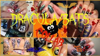 Dracula/ Bats Halloween Nail art Collab | Happy Halloween!